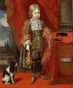 unknow artist Kaiser Joseph I. (1678-1711) im Alter von sechs Jahren mit einem Hund, in ganzer Figur France oil painting artist